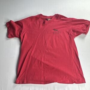 Gecko Hawaii Red Graphic Print Logo Men's L Crew Neck Cotton T-Shirt